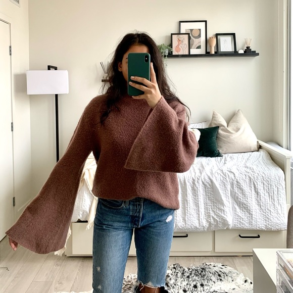 Forever 21 Mauve Balloon Sleeve Sweater - Picture 1 of 1